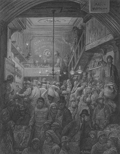 Fish Auction by Gustave after Dore
